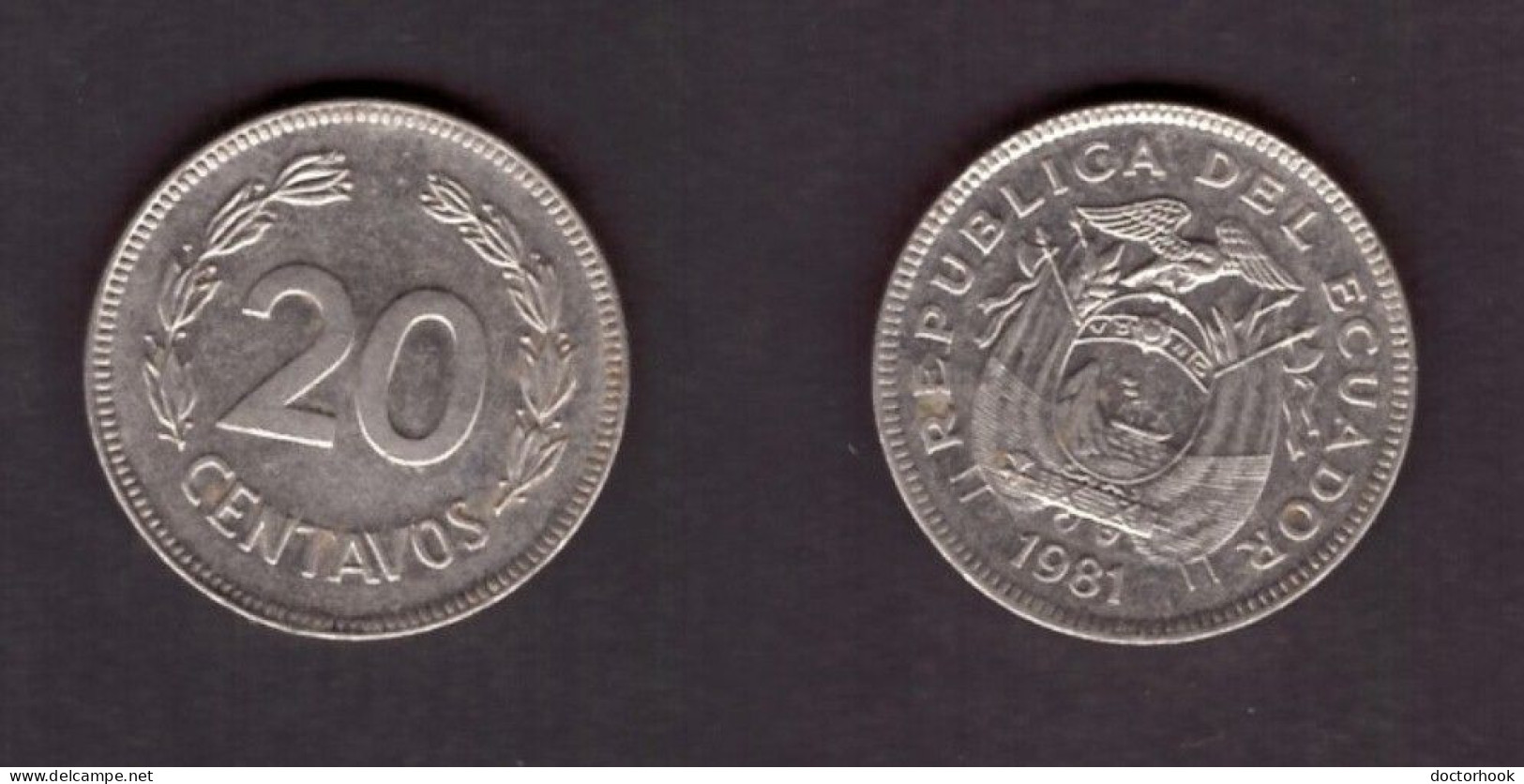 ECUADOR   20 CENTAVOS 1981 (KM # 77.2a) #7367 - Ecuador