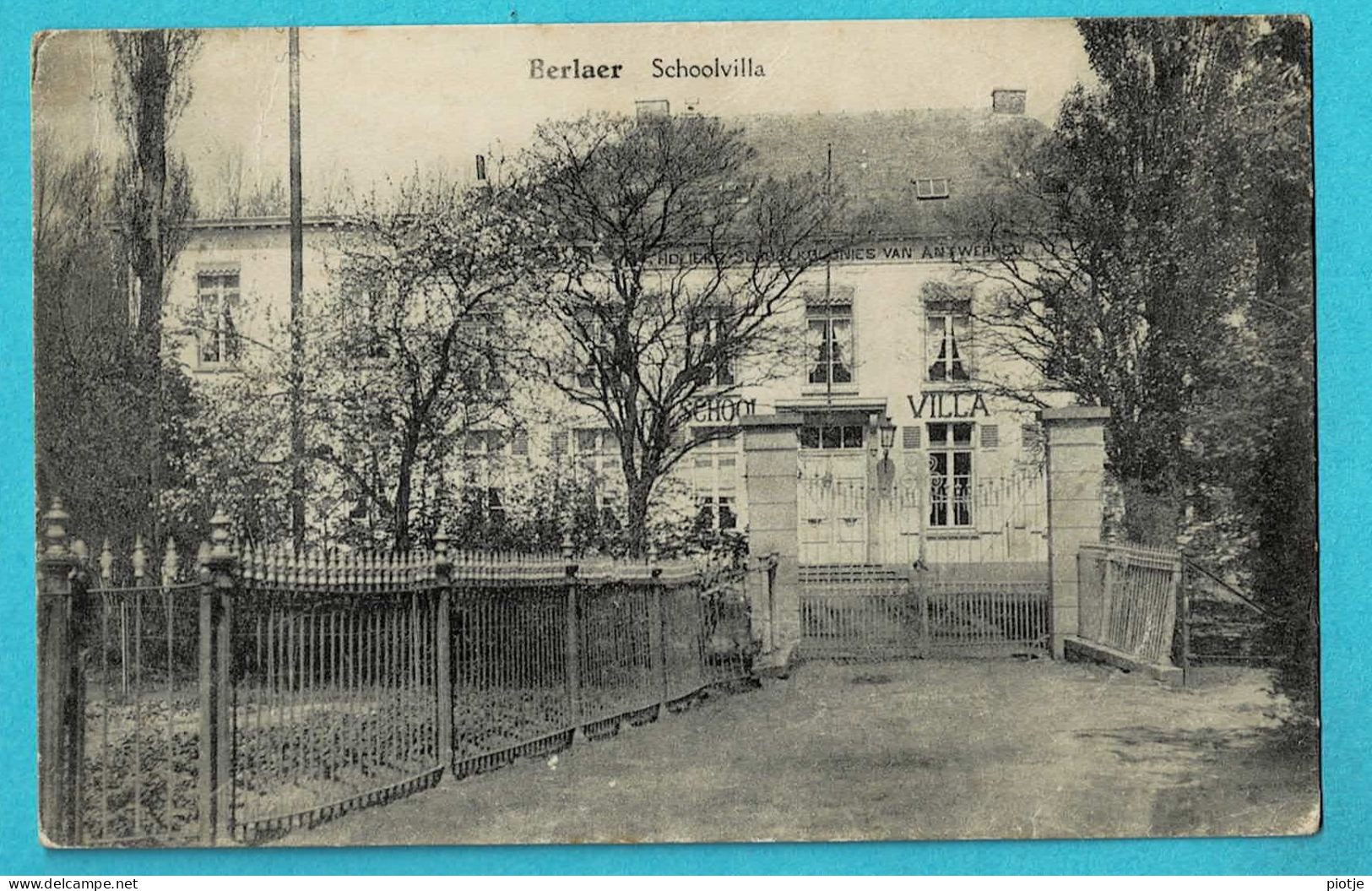 * Berlaar - Berlaer (Antwerpen - Anvers) * (Uitgeefster Juff. V.D. Broeck) School Villa, Villa De L'école, Unique, Old - Berlaar