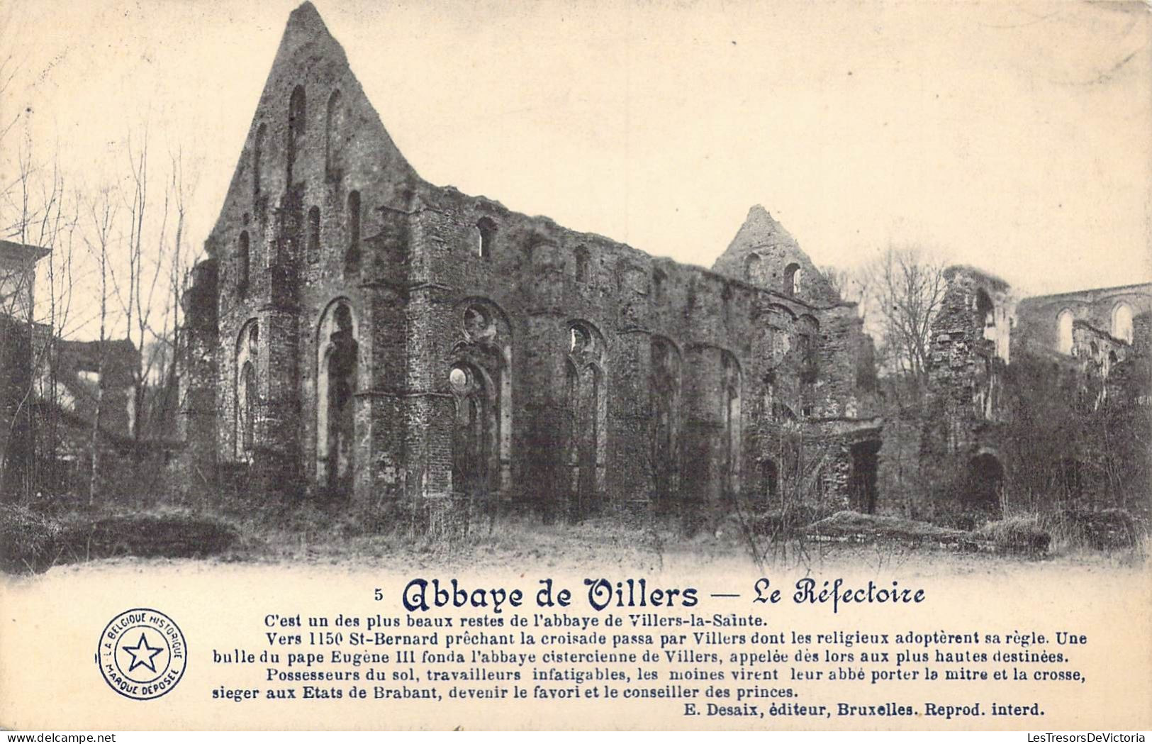 BELGIQUE - Villers-la-Ville - Abbaye De Villers - Le Réfectoire - Carte Postale Ancienne - Villers-la-Ville