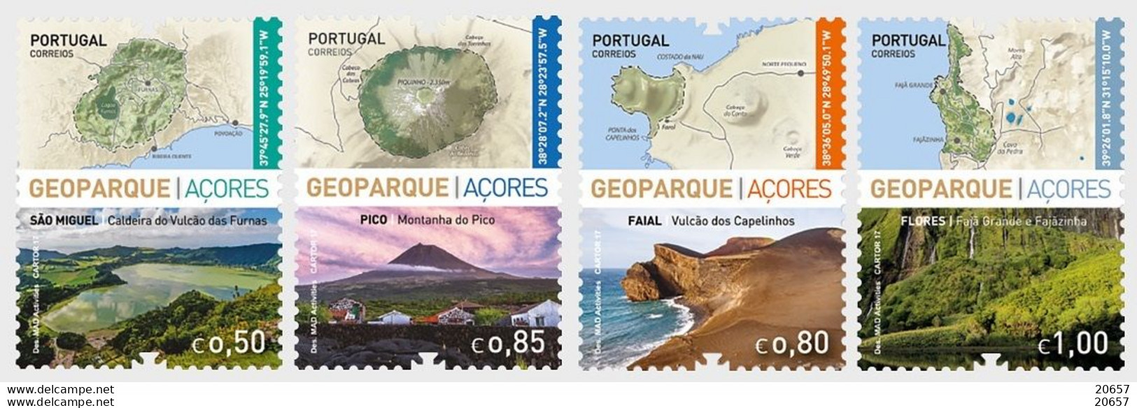 Açores Portugal 614/19 Géoparc, Volcan - Volcanes