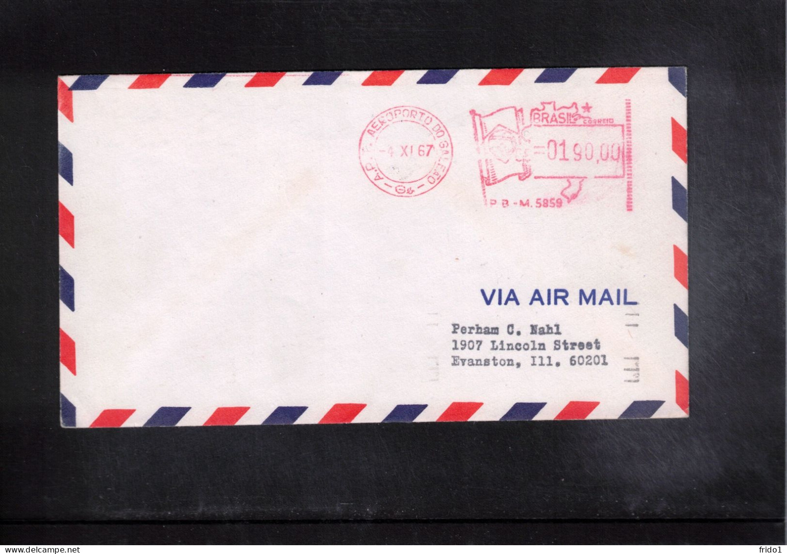 Brazil 1967 Pan American Airways First Flight  Rio De Janeiro - Houston Scarce Only 4 Letters Carried - Brieven En Documenten