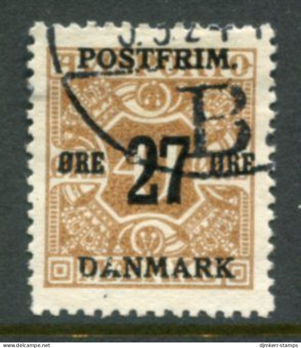 DENMARK 1918 Surcharge 27 Øre On 41 Ø.   Used.  Michel 92Y - Used Stamps