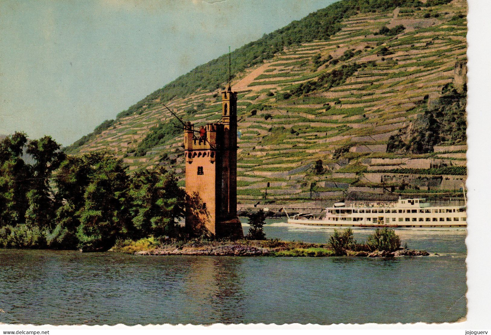 Rheim Binger Mäuseturn  Timbrée De Koblenz Coblence En 1962 ( Bateau Promenade , - Rhein-Hunsrueck-Kreis