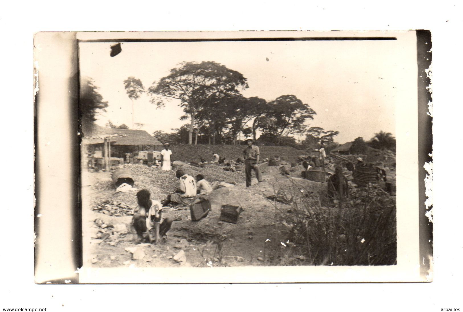 Extraction De Minerai. Cobalt Ou Autres ? 2 Cartes Photos. RARE. - Congo Belge