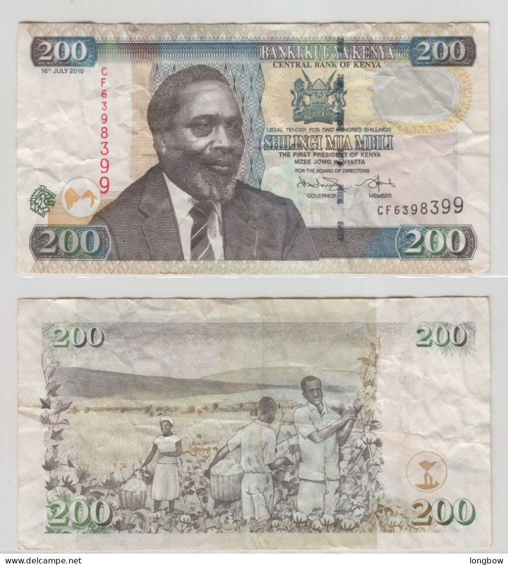 Kenia 2010 200 Shillings Usata - Kenya