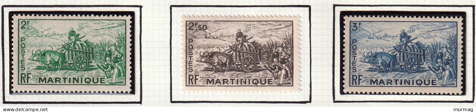 MARTINIQUE - Récolte De La Canne à Sucre - Y&T N° 232-234 - 1947 - MH - Neufs