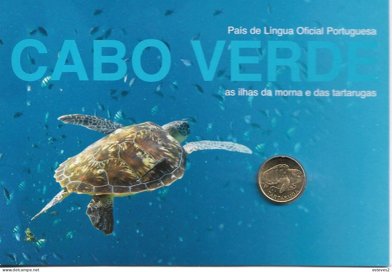 Cabo Verde , Cape Verde , 1 Escudo 1994 , Unc , Fdc , Turtle - Kaapverdische Eilanden