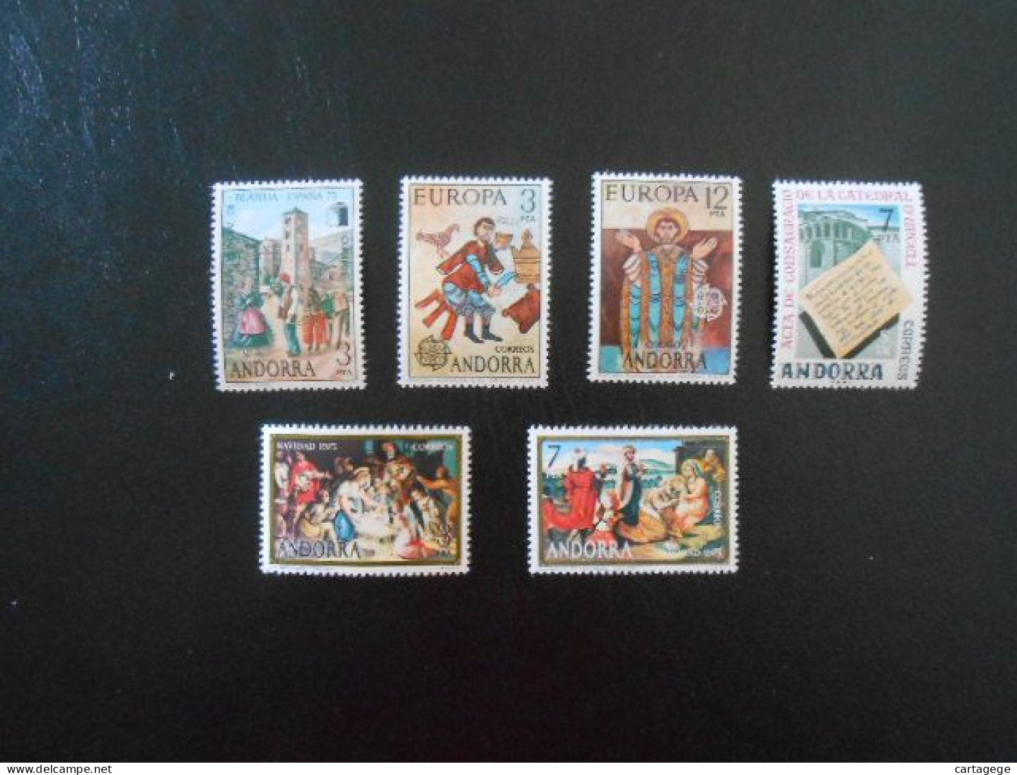 ANDORRE ESPAGNE YT 88/93 ANNEE COMPLETE 1975** - Colecciones