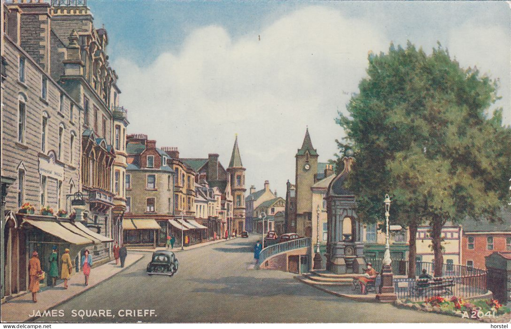 UK - Crieff - James Square - Street View - Car - Kinross-shire