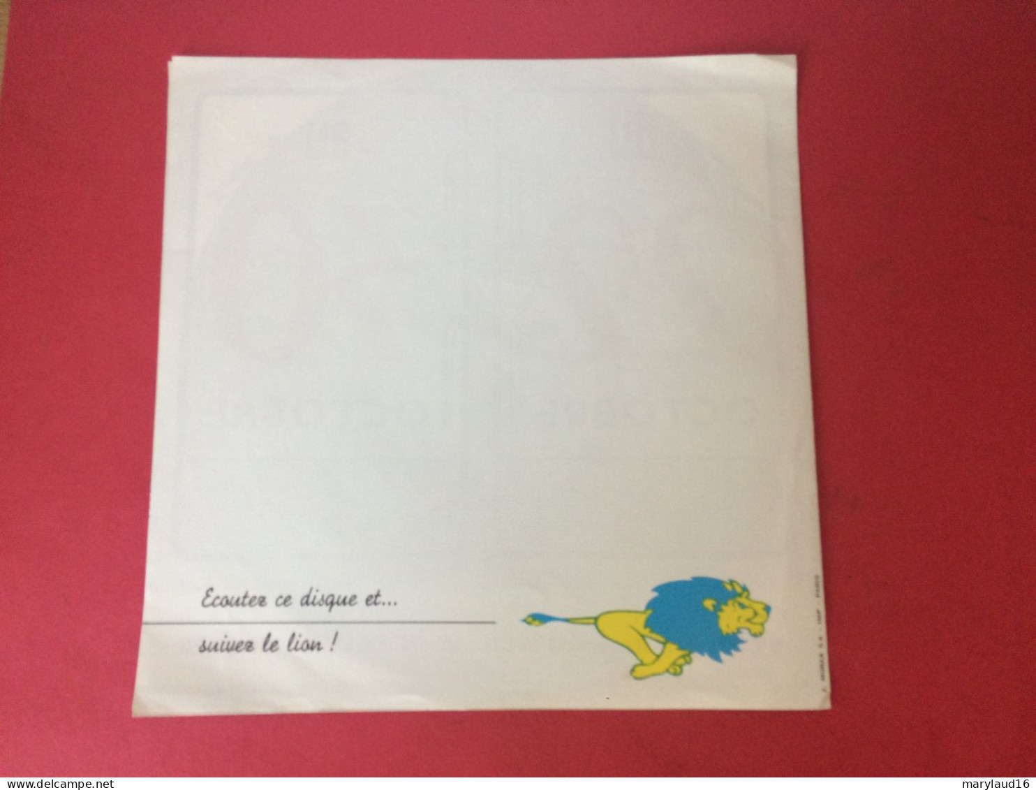 DISQUE 45 TOURS SOUPLE Lion 67 Par Georges De Caunes PUBLICITE PEUGEOT 404 1967 - Formati Speciali