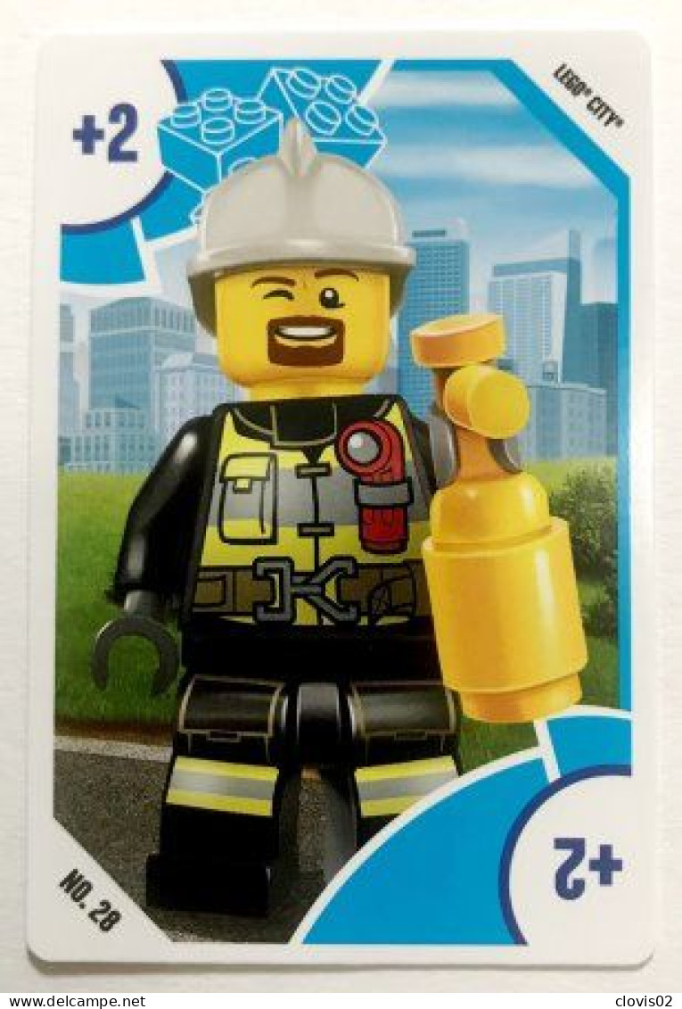 28 Fireman - Lego City - Carte Lego Toys R'Us - 2017 - Other & Unclassified