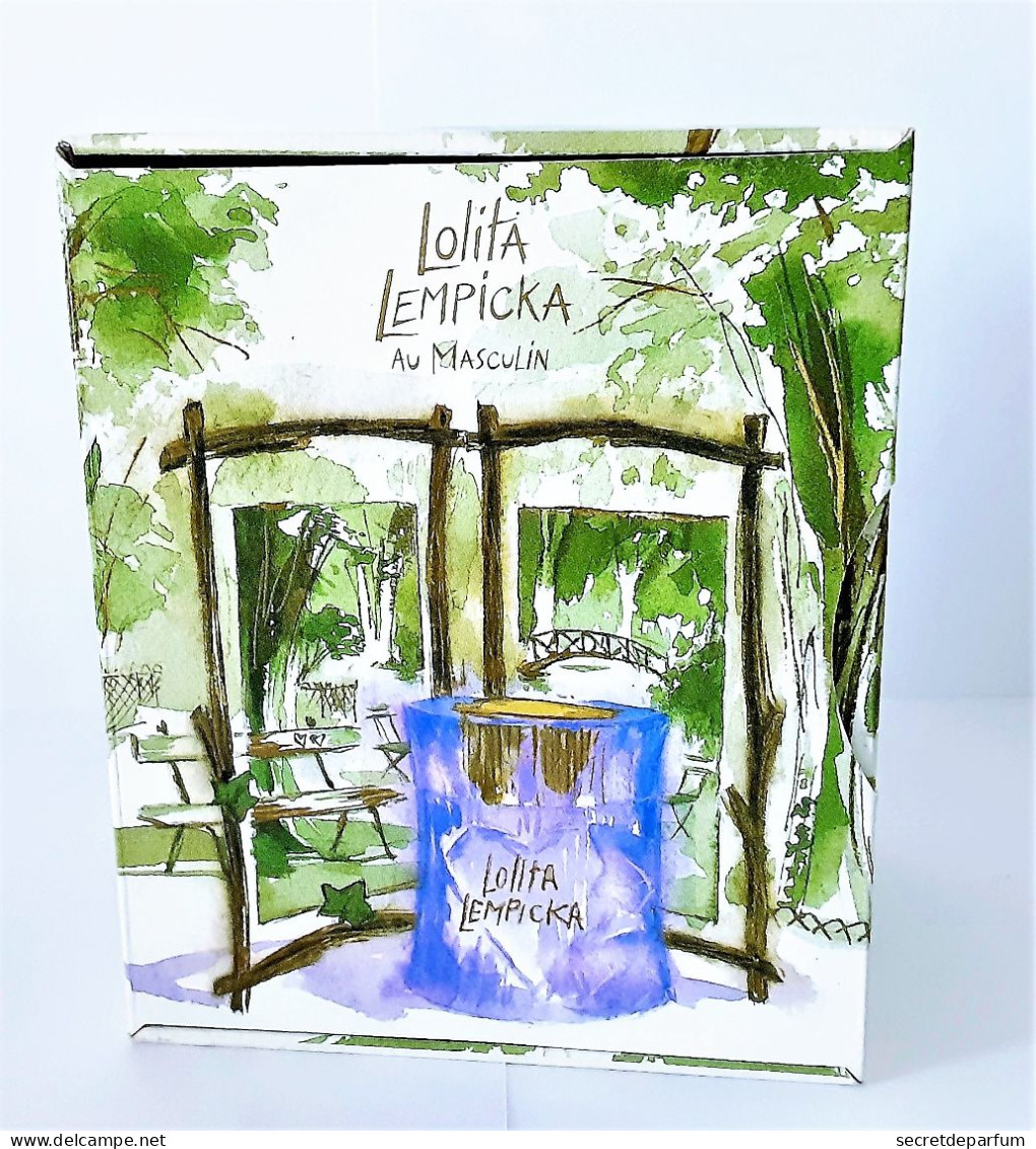 Miniatures De Parfum  COFFRET  LOLITA  LEMPICKA  AU MASCULIN CADRE MINIATURE   EDT  5 Ml + BOITE - Miniaturen Herrendüfte (mit Verpackung)