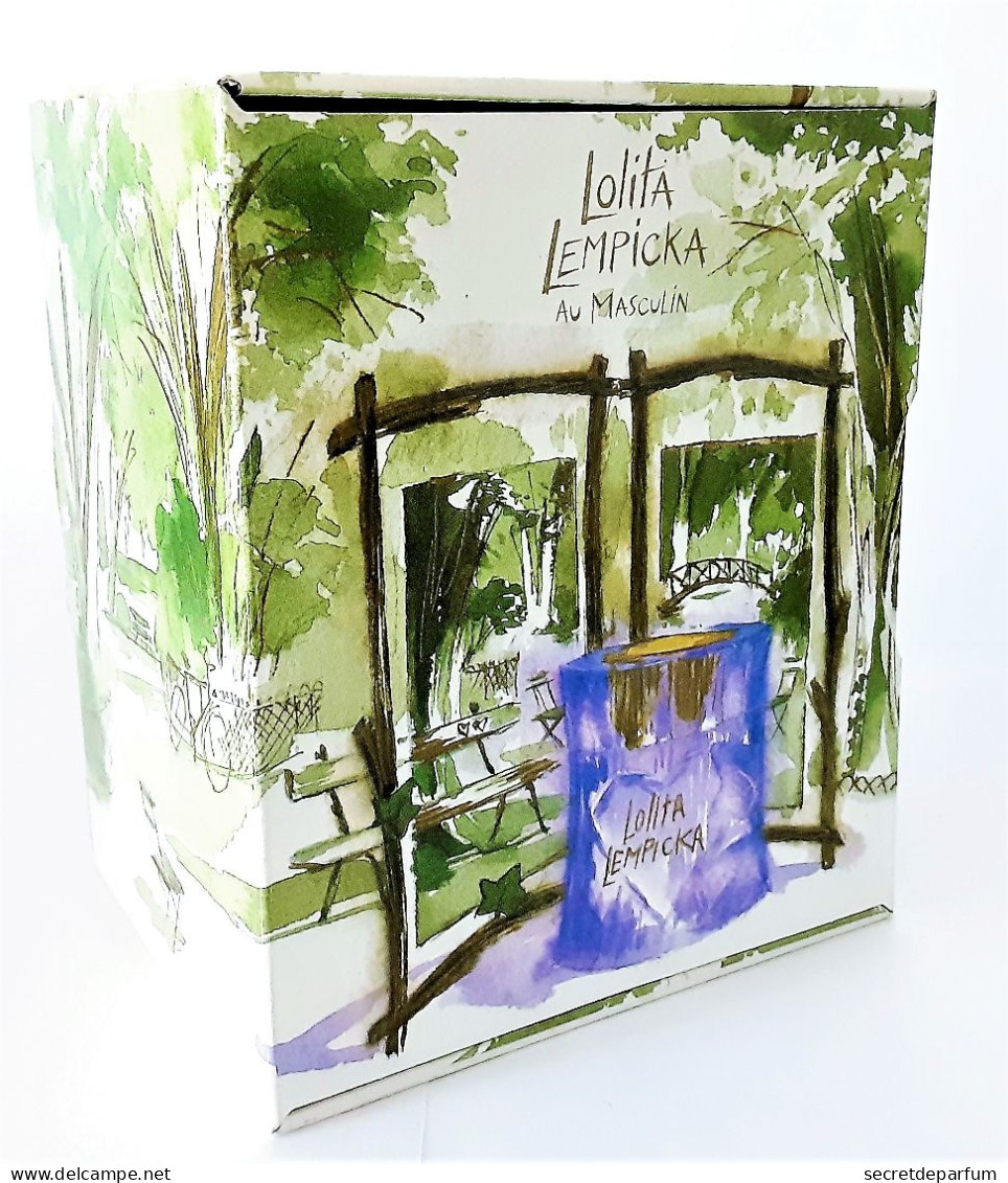 Miniatures De Parfum  COFFRET  LOLITA  LEMPICKA  AU MASCULIN CADRE MINIATURE   EDT  5 Ml + BOITE - Miniaturen Herrendüfte (mit Verpackung)