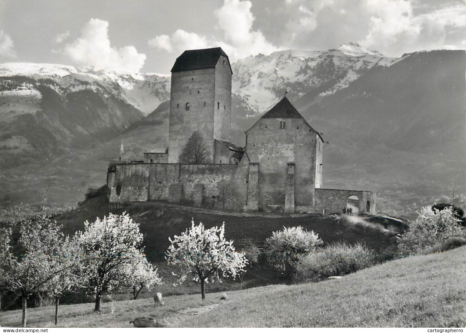 Switzerland Schloss Sargans Gegen Pizol Gebiet - Sargans