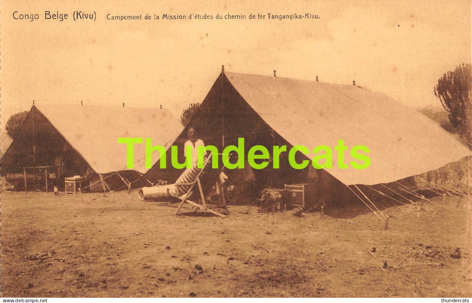 CPA CONGO BELGE KIVU CAMPEMENT DE LA MISSION D'ETUDES DU CHEMIN DE FER TANGANYIKA KIVU - Congo Belge