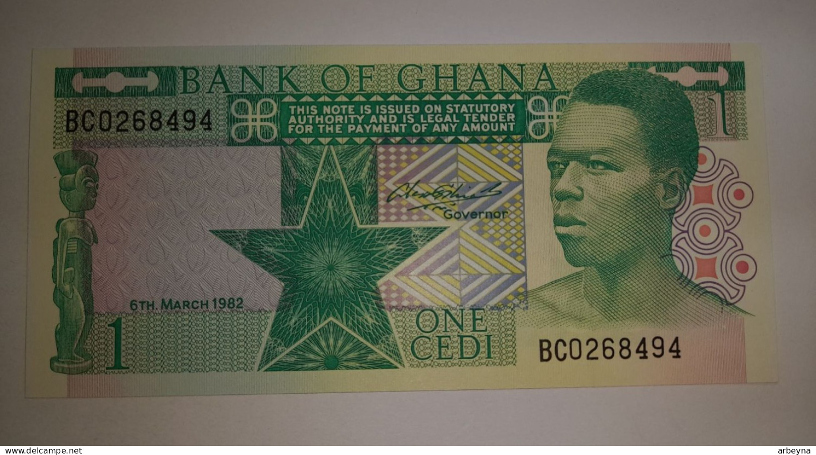 Ghana - 1 Cedi - 1982 - P017b    UNC - Ghana
