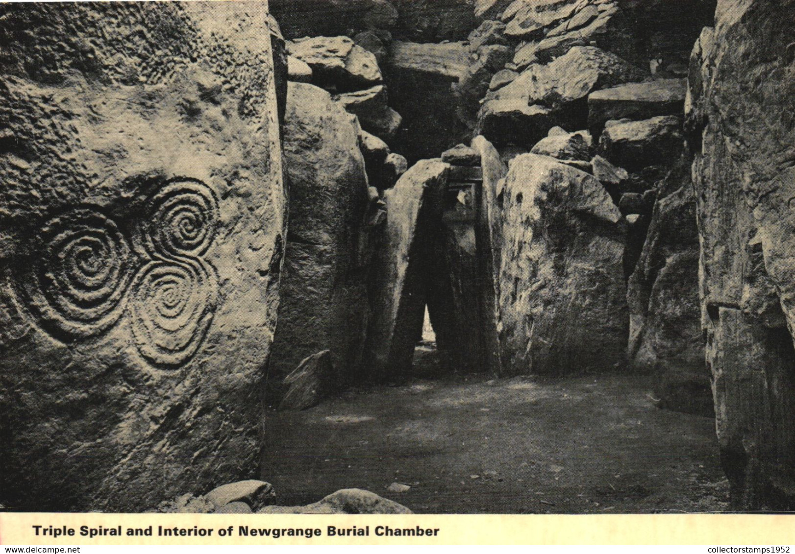 MEATH, TRIPLE SPIRAL AND INTERIOR, NEWGRANGE, IRELAND - Meath