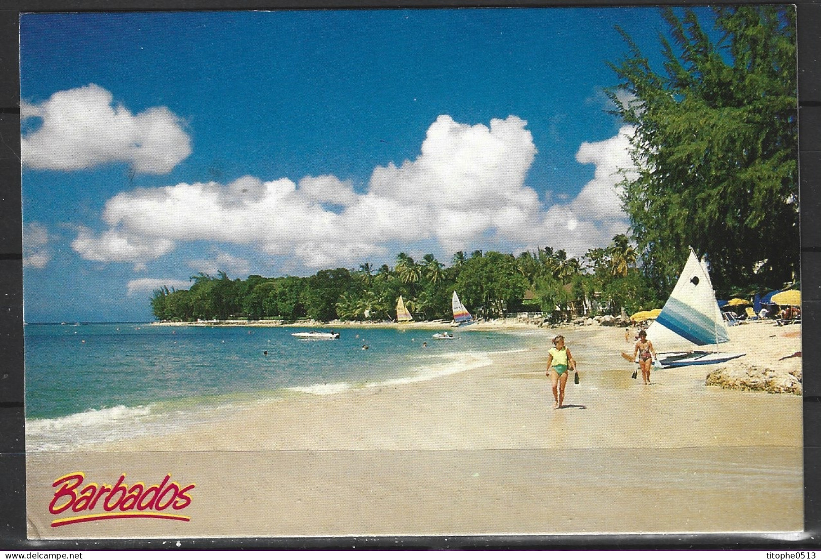 BARBADE. Carte Postale écrite En 1993. Plage. - Barbades