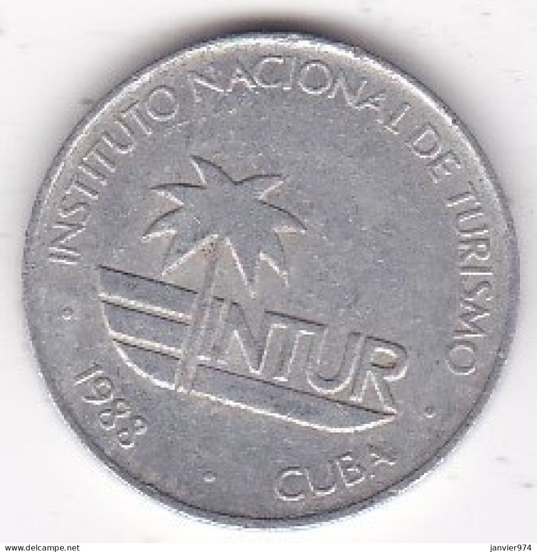 Cuba 5 Centavos INTUR  1988 , En Aluminium, KM# 413  - Cuba