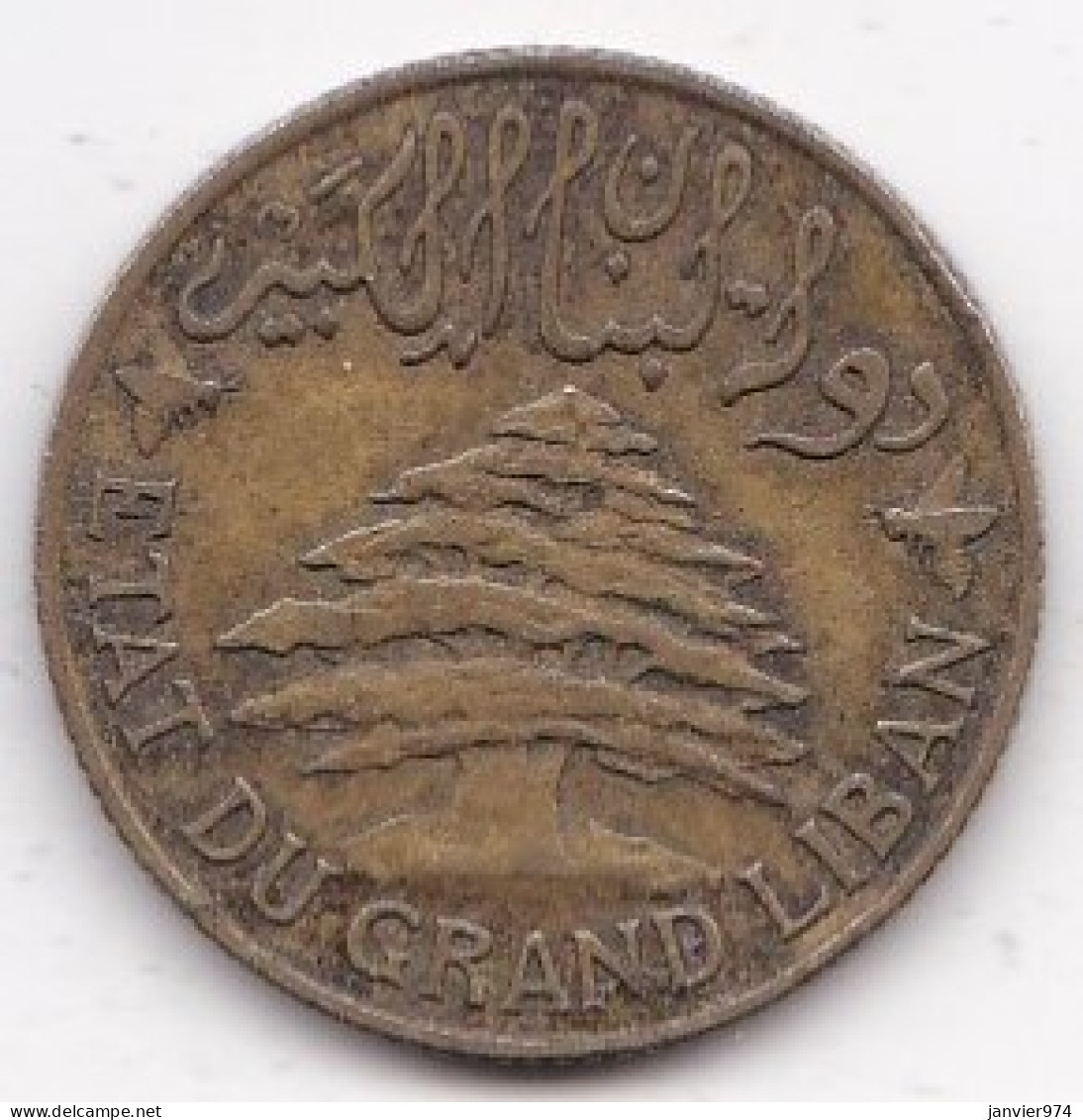 Etat Du Grand Liban, 5 Piastres 1940 , En Bronze, KM# 5 -  Lec# 31 - Lebanon