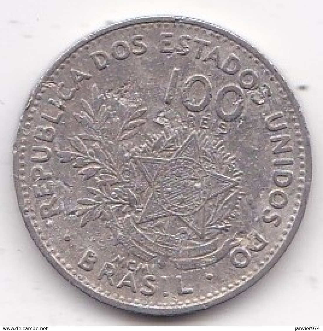 Brésil. 100 Reis 1901. Copper-Nickel . KM# 503 - Libano