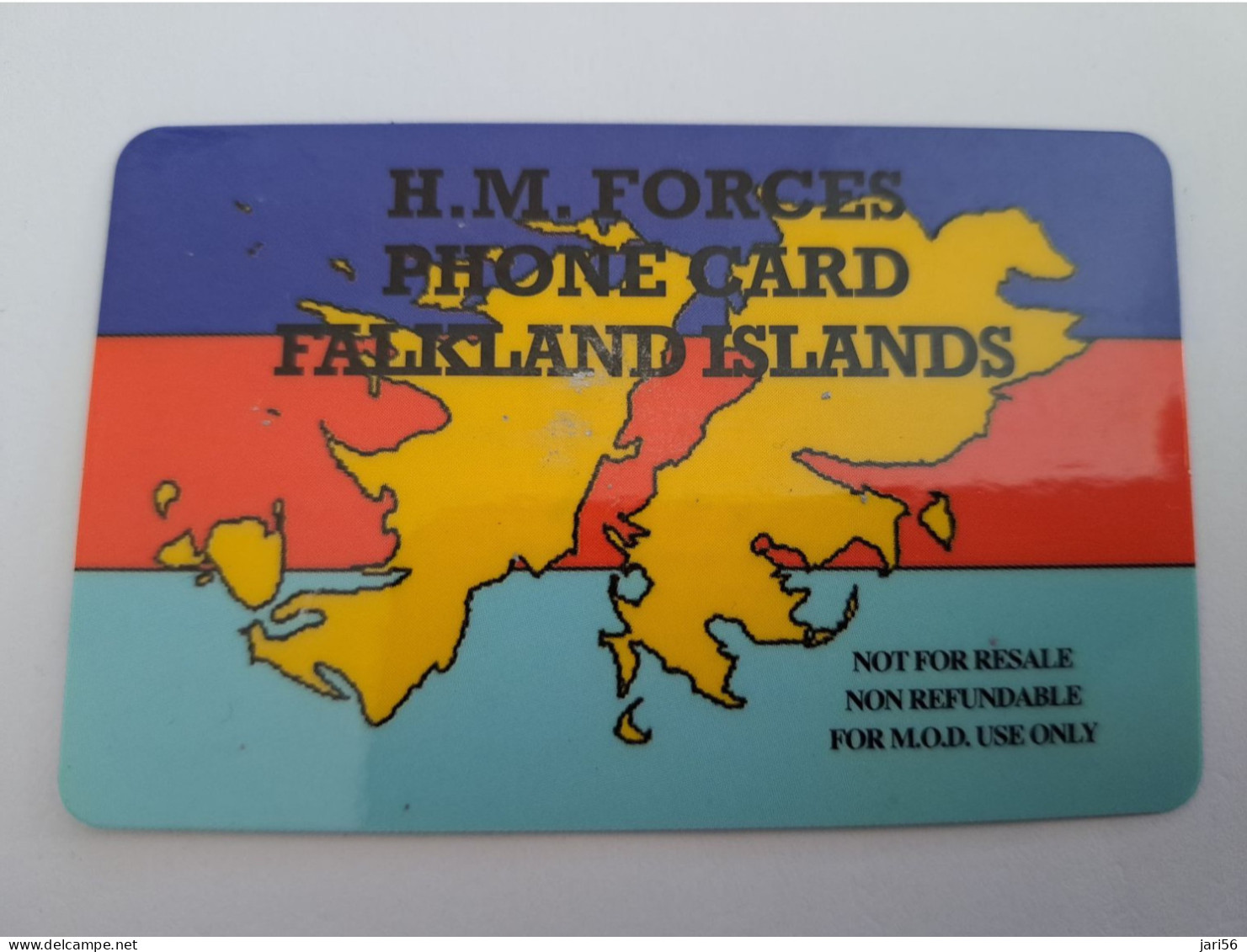 FALKLAND ISLANDS  10 POUNDS  MAP OF ISLANDS NO LOGO   PREPAID   **14835** - Islas Malvinas