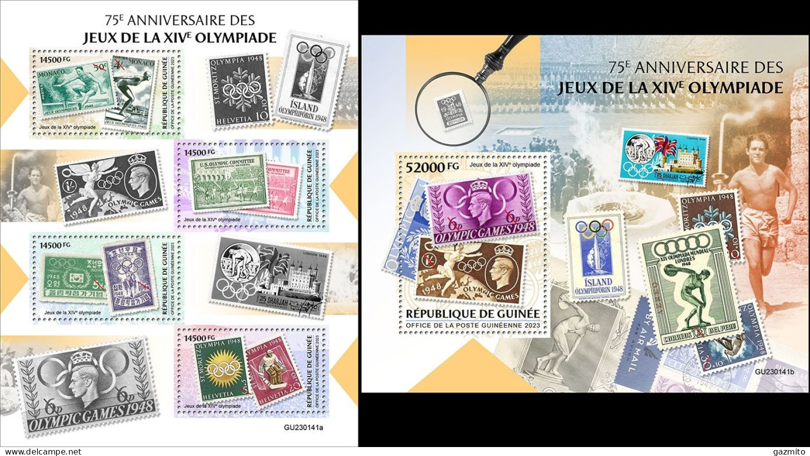 Guinea 2023, Olympic Games, In London Stamps On Stamps, 4val In BF +BF - Ete 1948: Londres