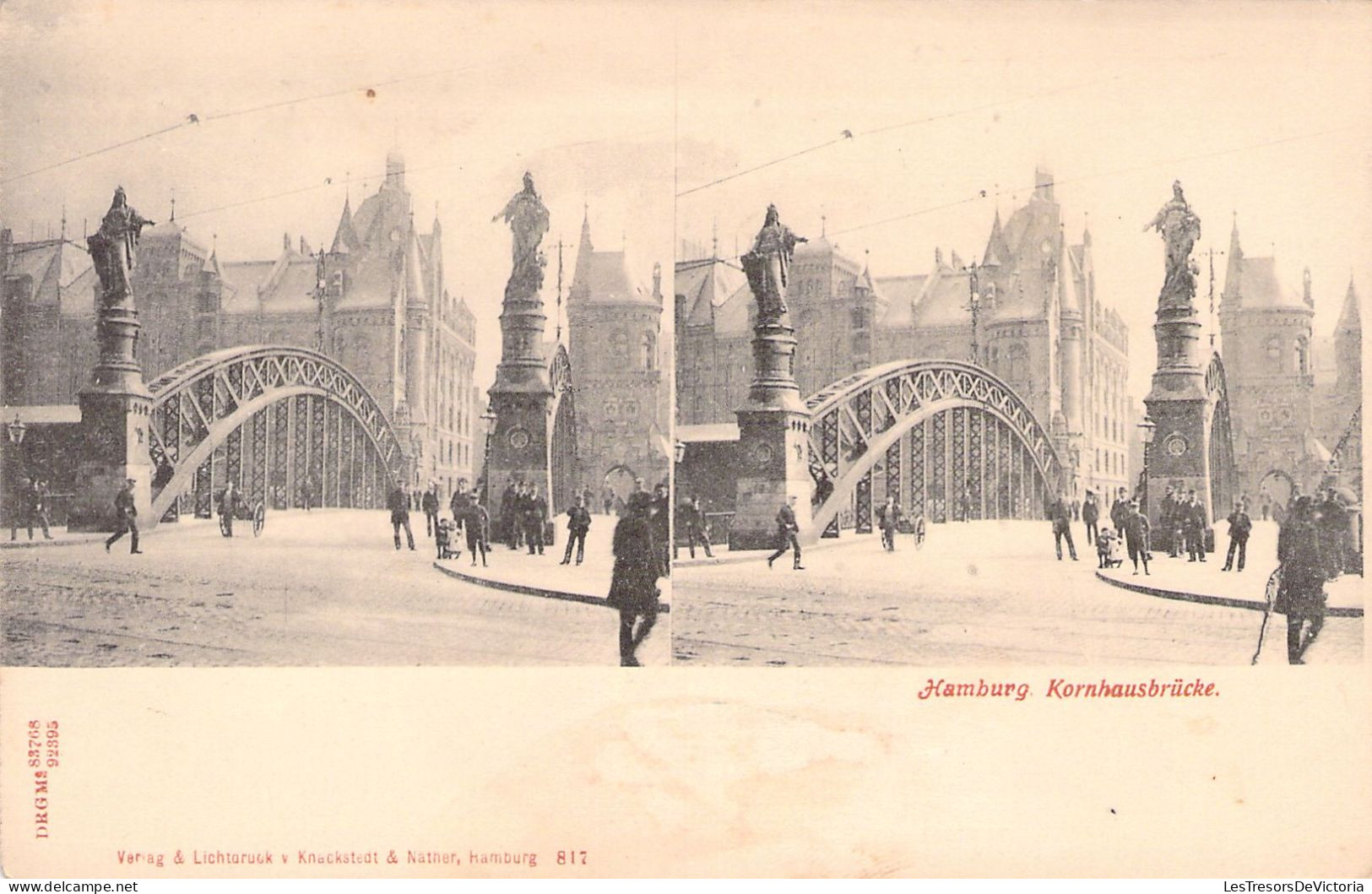 CPA - Allemagne - Hamburg - Kornhausbrücke - Vue Stéréoscopique - 817 - Sonstige & Ohne Zuordnung