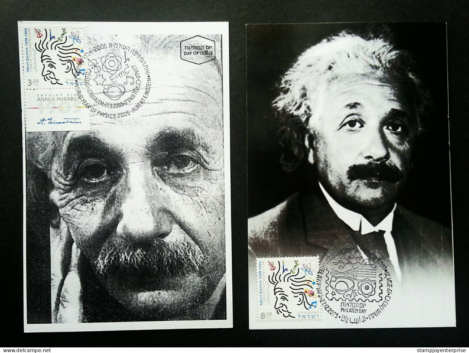 Israel Albert Einstein 2005 Science Atom Space Physic Formula (maxicard) - Storia Postale