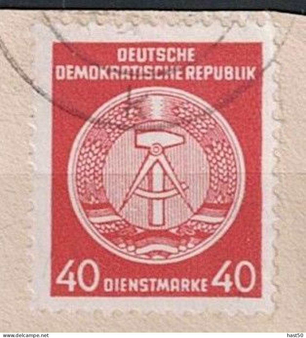 DDR GDR RDA - Dienst Staatswappen (MiNr: 25) 1954 Auf Papier - Afgestempeld