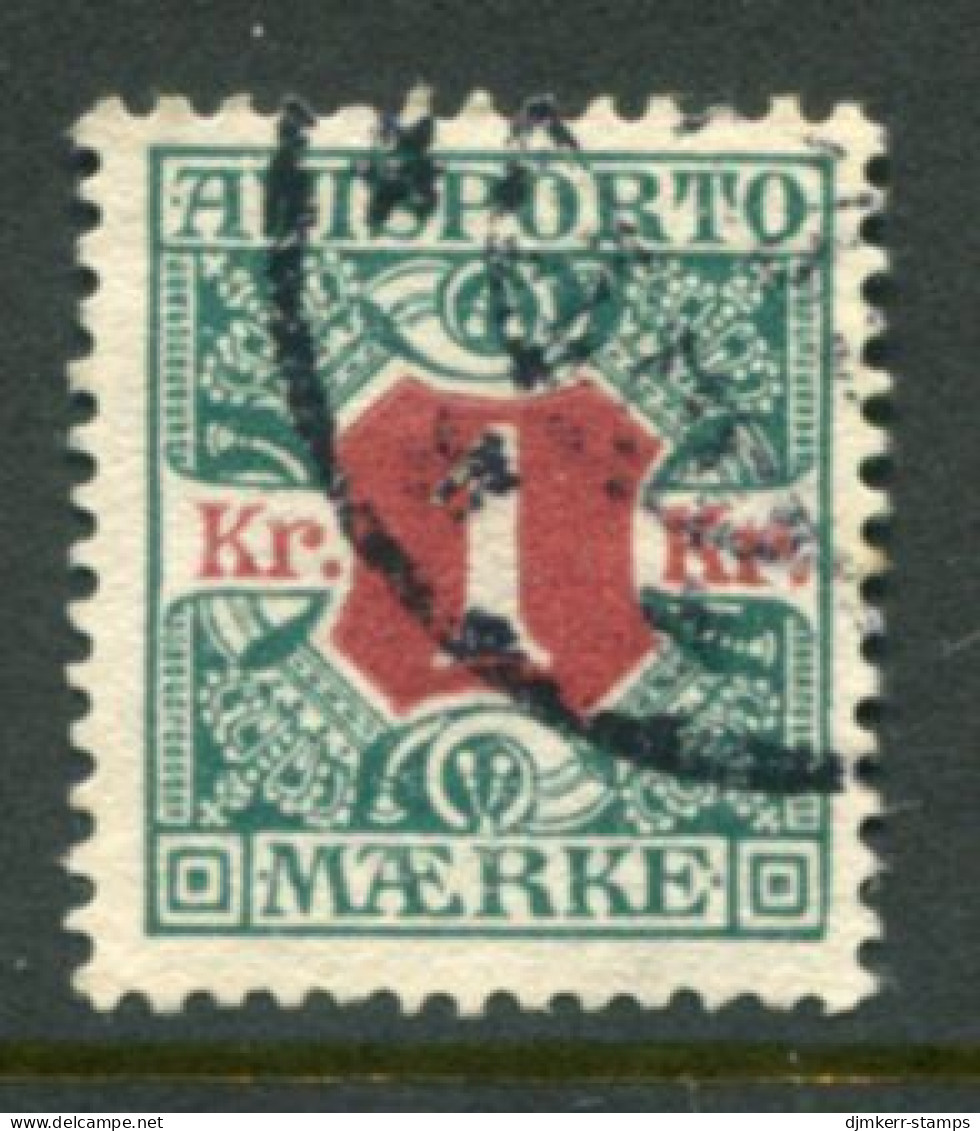 DENMARK 1907 Avisporto (newspaper Accounting Stamps) Perf. 12½  1 Kr. Used.  Michel 8X - Usado