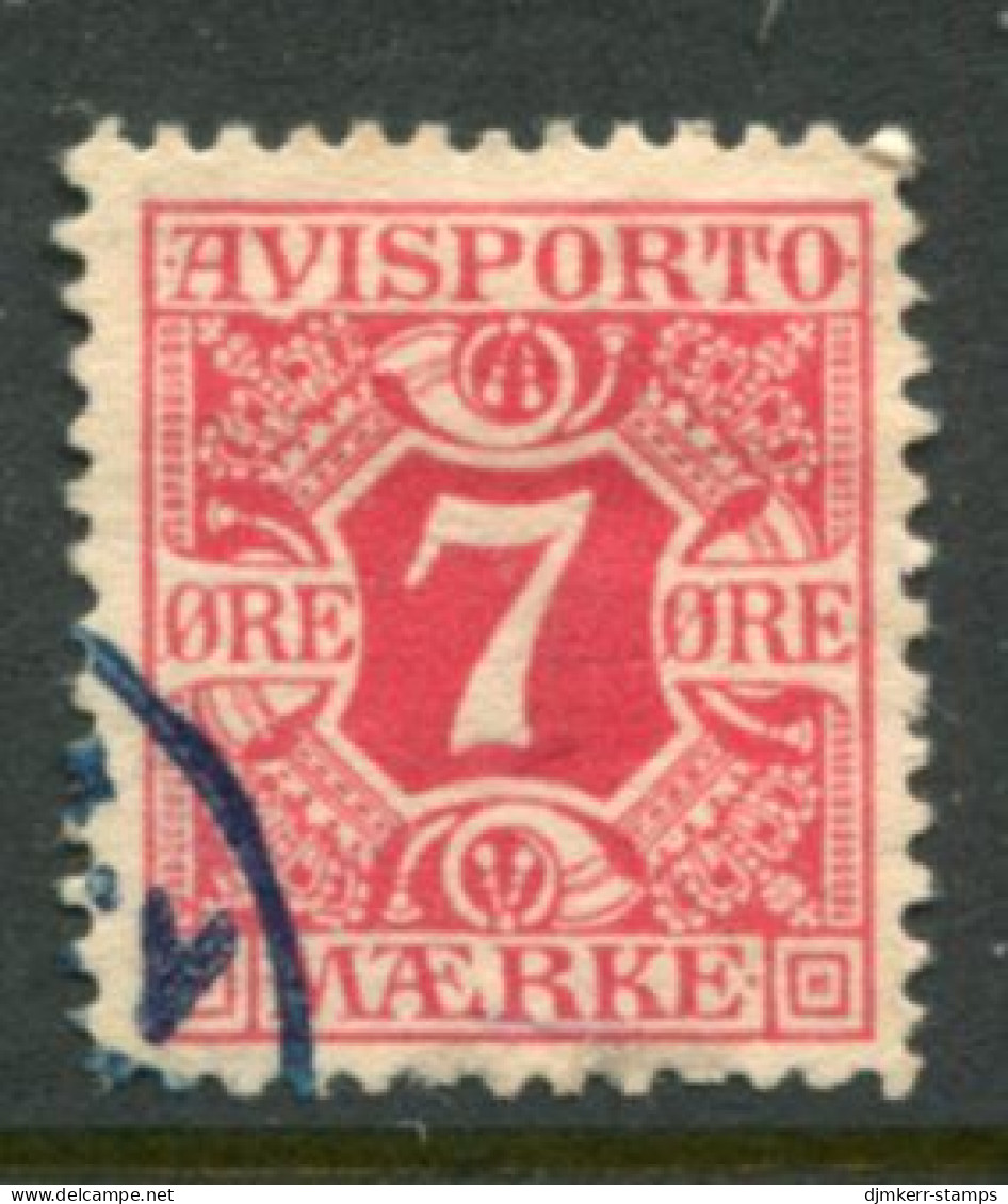 DENMARK 1907 Avisporto (newspaper Accounting Stamps) Perf. 12½  7 Ø. Used.  Michel 3X - Usati