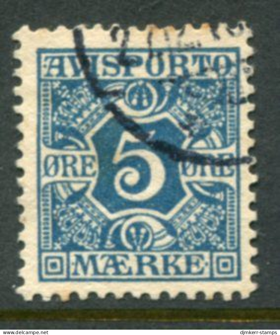 DENMARK 1907 Avisporto (newspaper Accounting Stamps) Perf. 12½  5 Ø. Used.  Michel 2X - Oblitérés