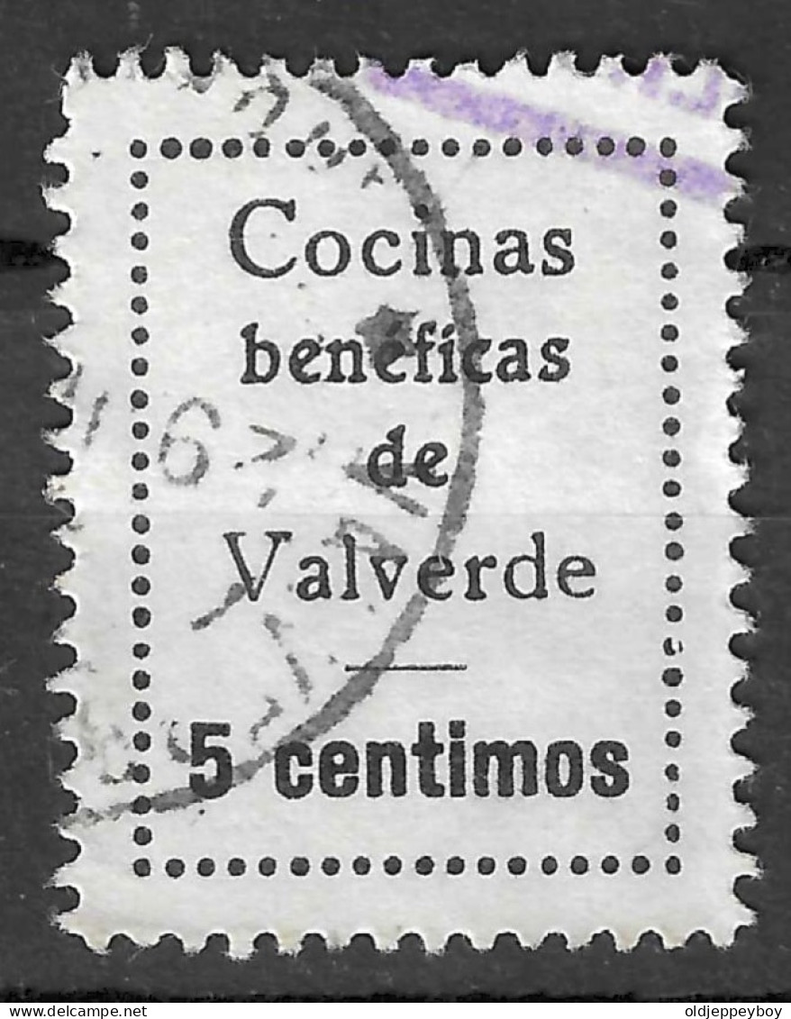 SPAIN España,Valverde ( Huelva ) - Cocinas Beneficas - 5 Cts. - Sofima 5/Edifil 5a Spain Civil War - Erinnofilia