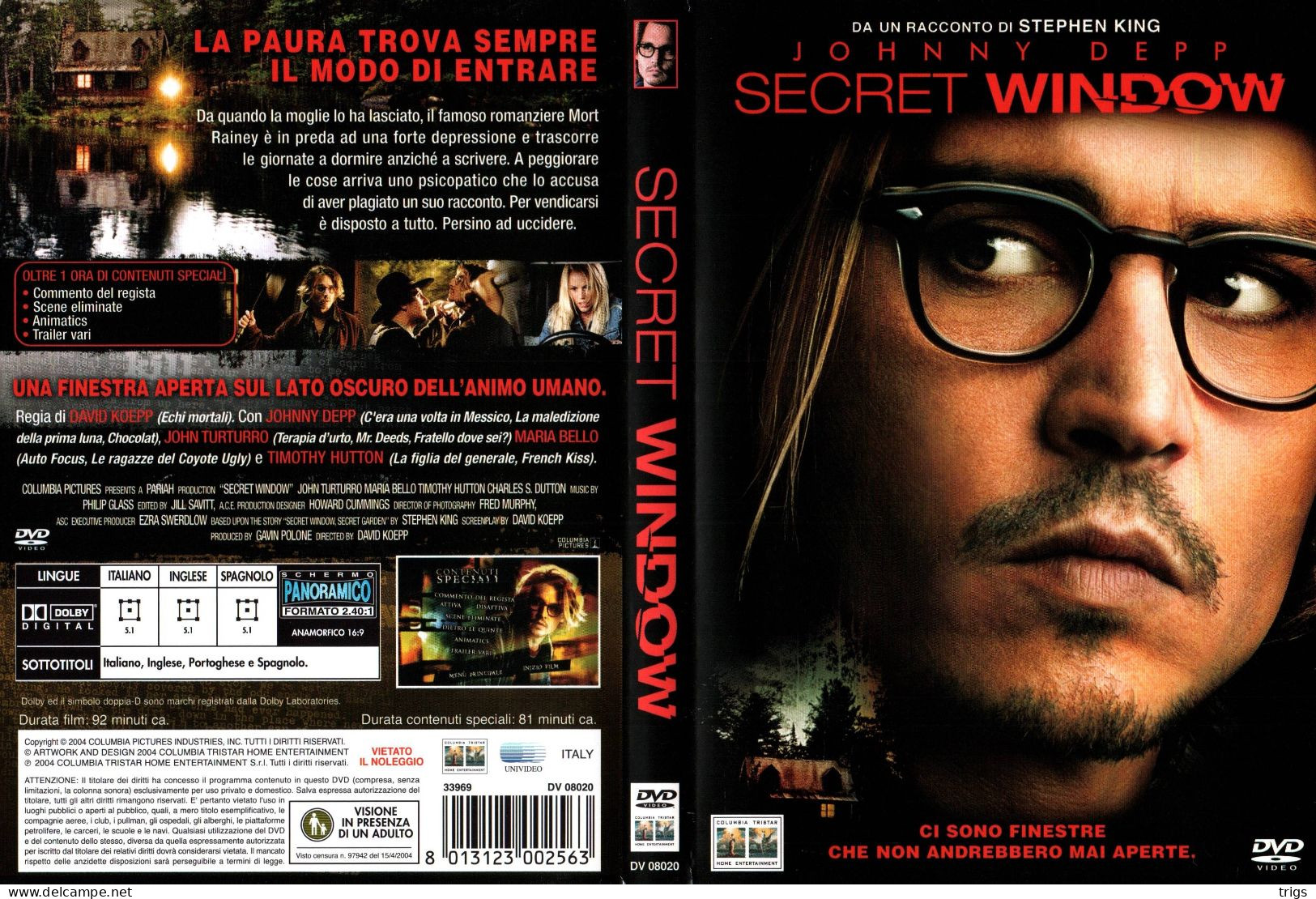 DVD - Secret Window - Politie & Thriller