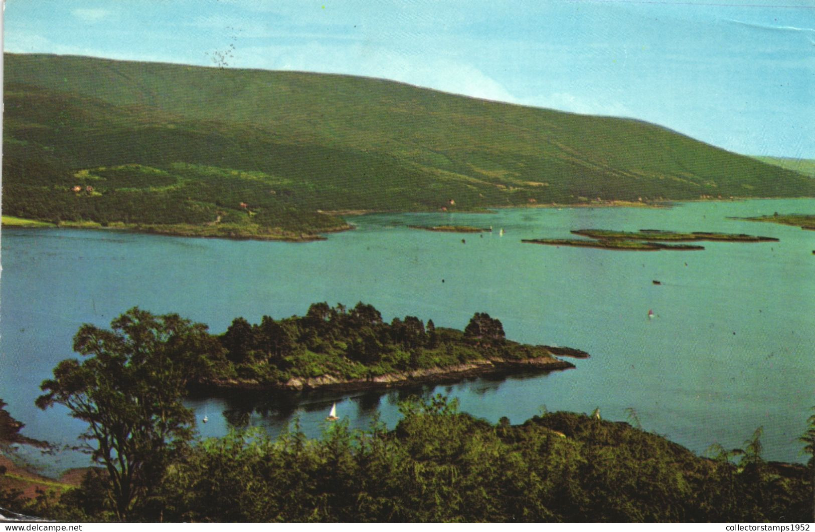 BUTE, CALADH ISLAND AND THE KYLES OF BUTE FROM THE NEW TIGHNABRUAICH ROAD, SCOTLAND - Bute