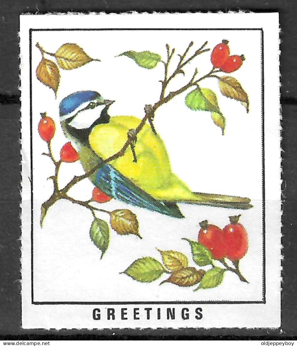 GREETINGS BIRD VIGNETTE Reklamemarke CINDERELLA  - Erinnofilia