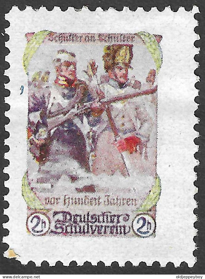 1914 WW1 Military WAR Germany Schulter An Schulter Vor Hundert Jahren Deutscher Schulverein NAPOLEON   Reklamemarke  - Erinnofilia