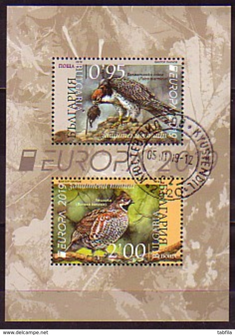 BULGARIA - BULGARIE - 2019 - Europa-CEPT - Oiseau Protege - Bl(O) - Used Stamps