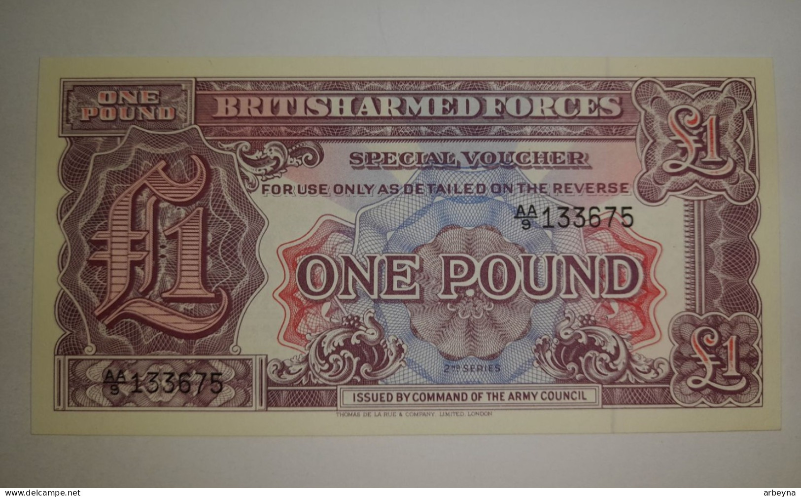 Gran Bretaña - Great Britain 1 Pound -  BAF - British Armed Forces -    UNC - Fuerzas Armadas Británicas & Recibos Especiales