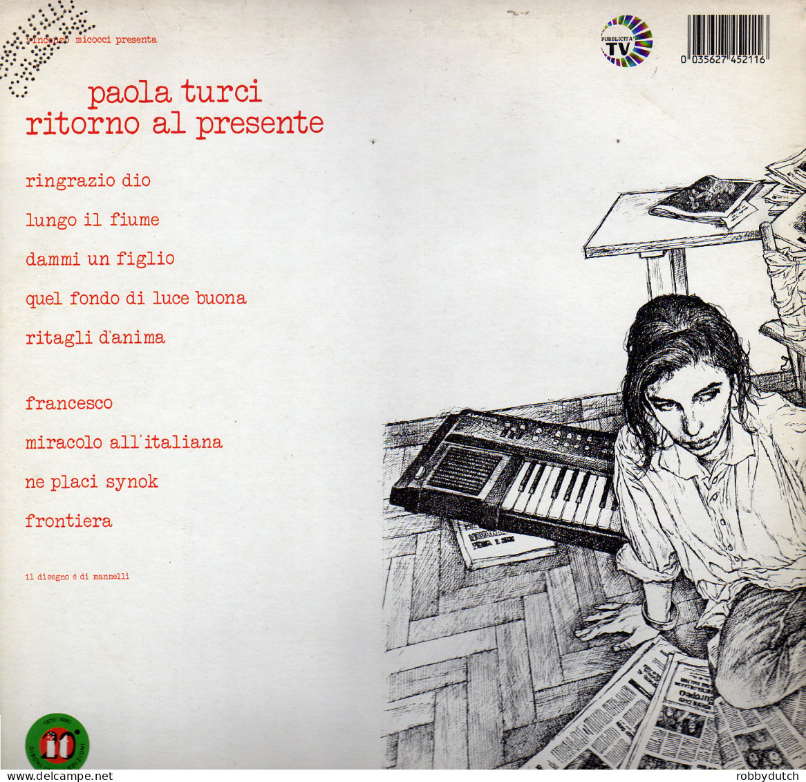 * LP *  PAOLA TURCI - RITORNO AL PRESENTE (Italy 1990 EX-) - Other - Italian Music