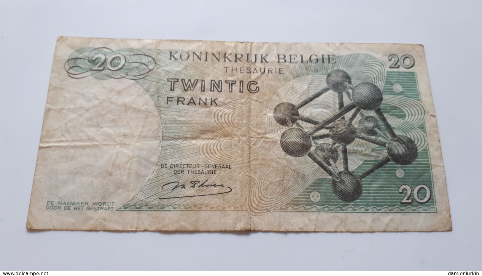 BELGIQUE/BELGIE/BELGIEN/BELGIUM ATOMIUM 20 FRANCS 1964 D'HAESE SERIE 3 C P-138a.1 - 20 Franchi