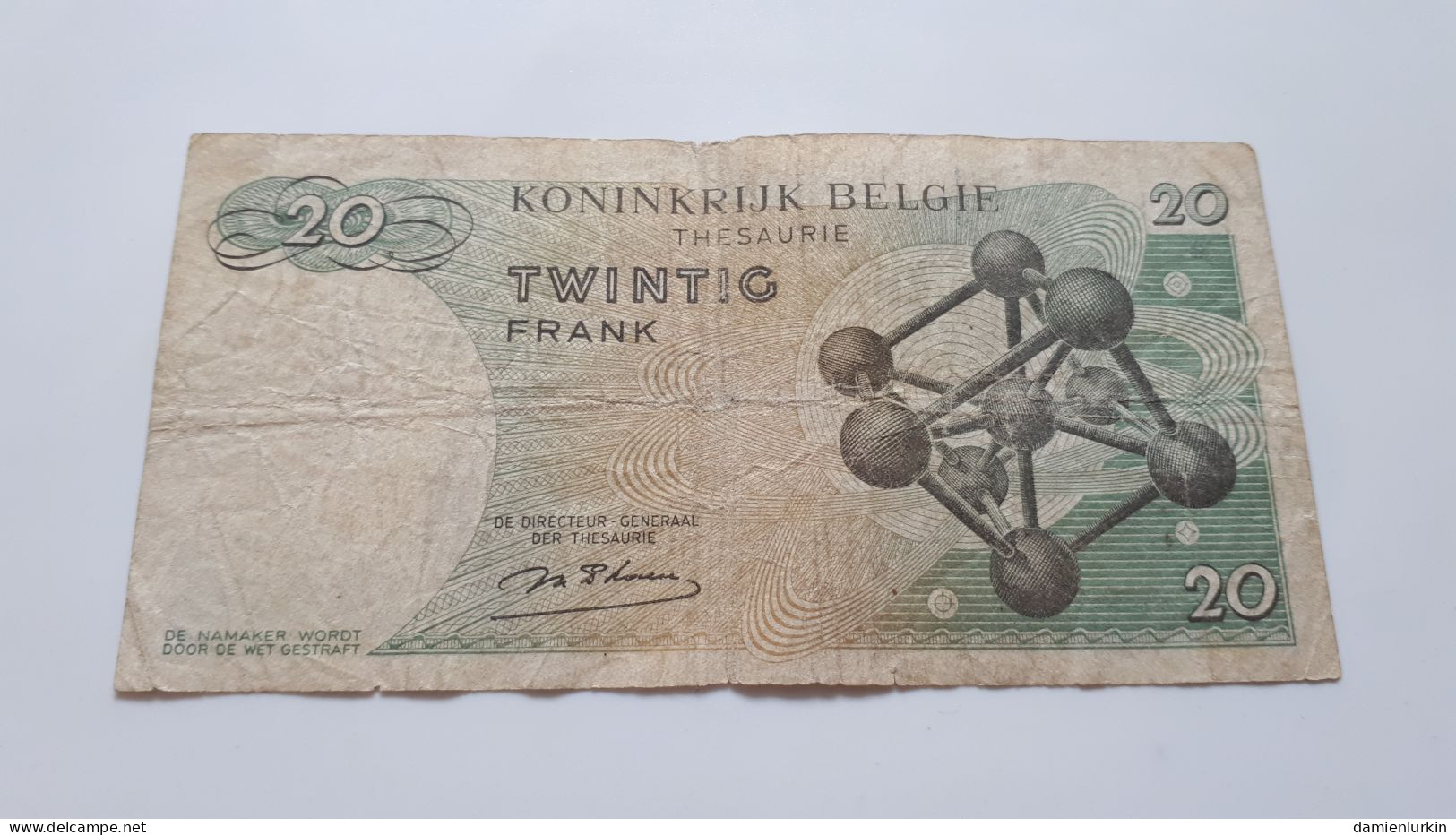 BELGIQUE/BELGIE/BELGIEN/BELGIUM ATOMIUM 20 FRANCS 1964 D'HAESE SERIE 1 O P-138a.1 - 20 Francos