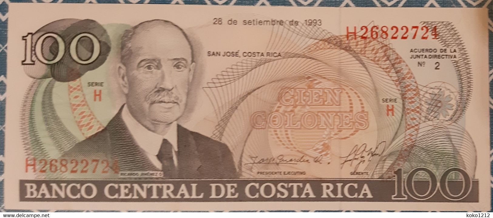 Costa Rica 100 Colones 28/9/1993 UNC - Costa Rica