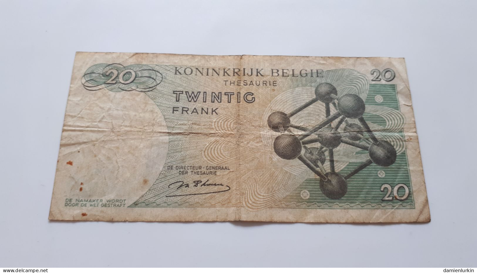 BELGIQUE/BELGIE/BELGIEN/BELGIUM ATOMIUM 20 FRANCS 1964 D'HAESE SERIE 2 O P-138a.1 - 20 Francs