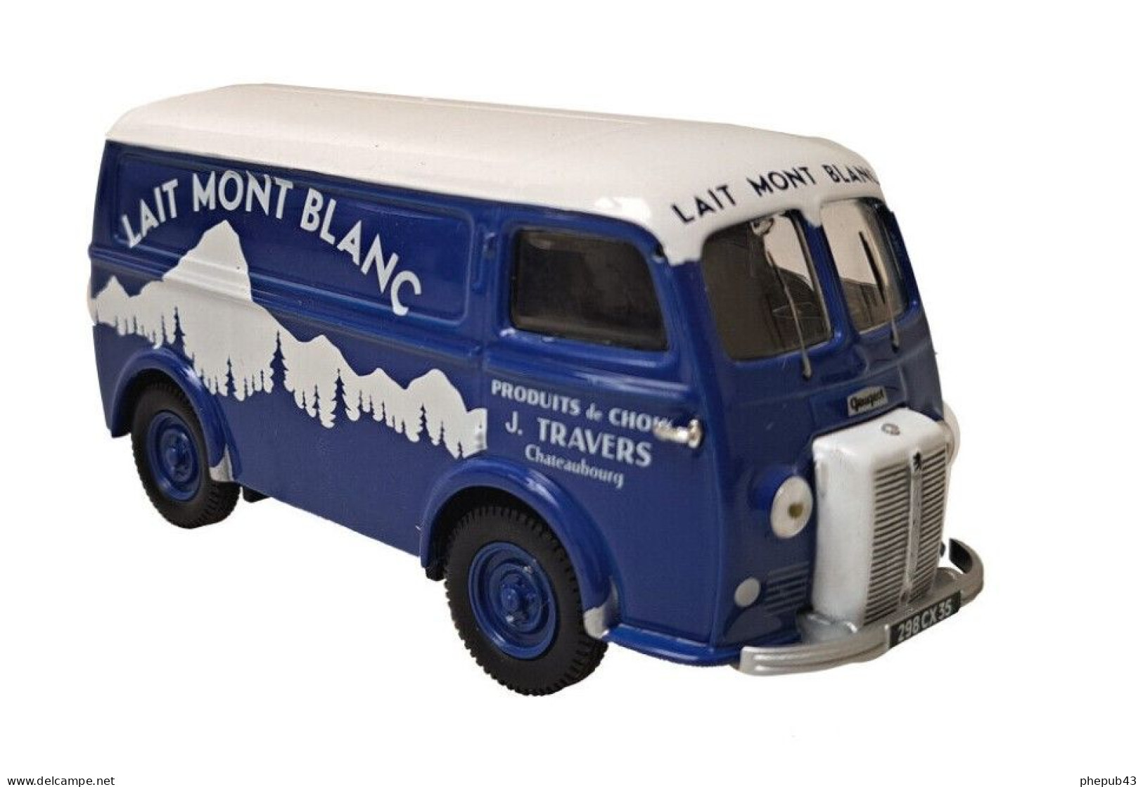 Peugeot D3A - Lait Mont Blanc - Bkue & Wite - Corgi EX70628 - Corgi Toys