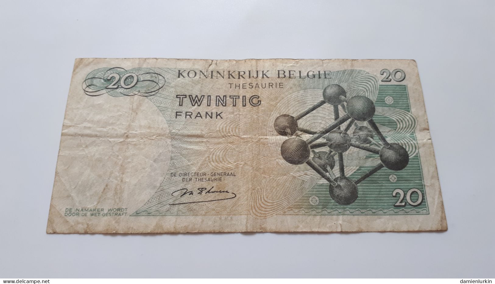 BELGIQUE/BELGIE/BELGIEN/BELGIUM ATOMIUM 20 FRANCS 1964 D'HAESE SERIE 2 S P-138a.1 - 20 Francos