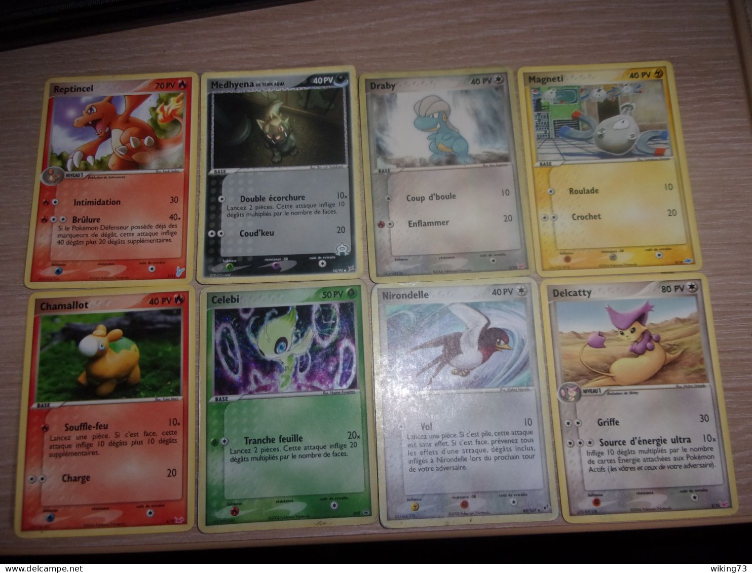 Lot De 8 Cartes Françaises Pokemon - PV - Holographique - Niveau - Lots & Collections