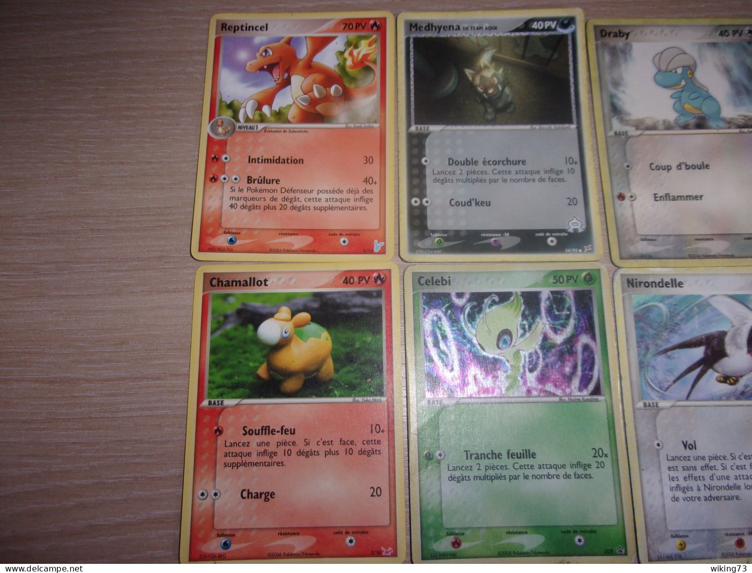 Lot De 8 Cartes Françaises Pokemon - PV - Holographique - Niveau - Lots & Collections