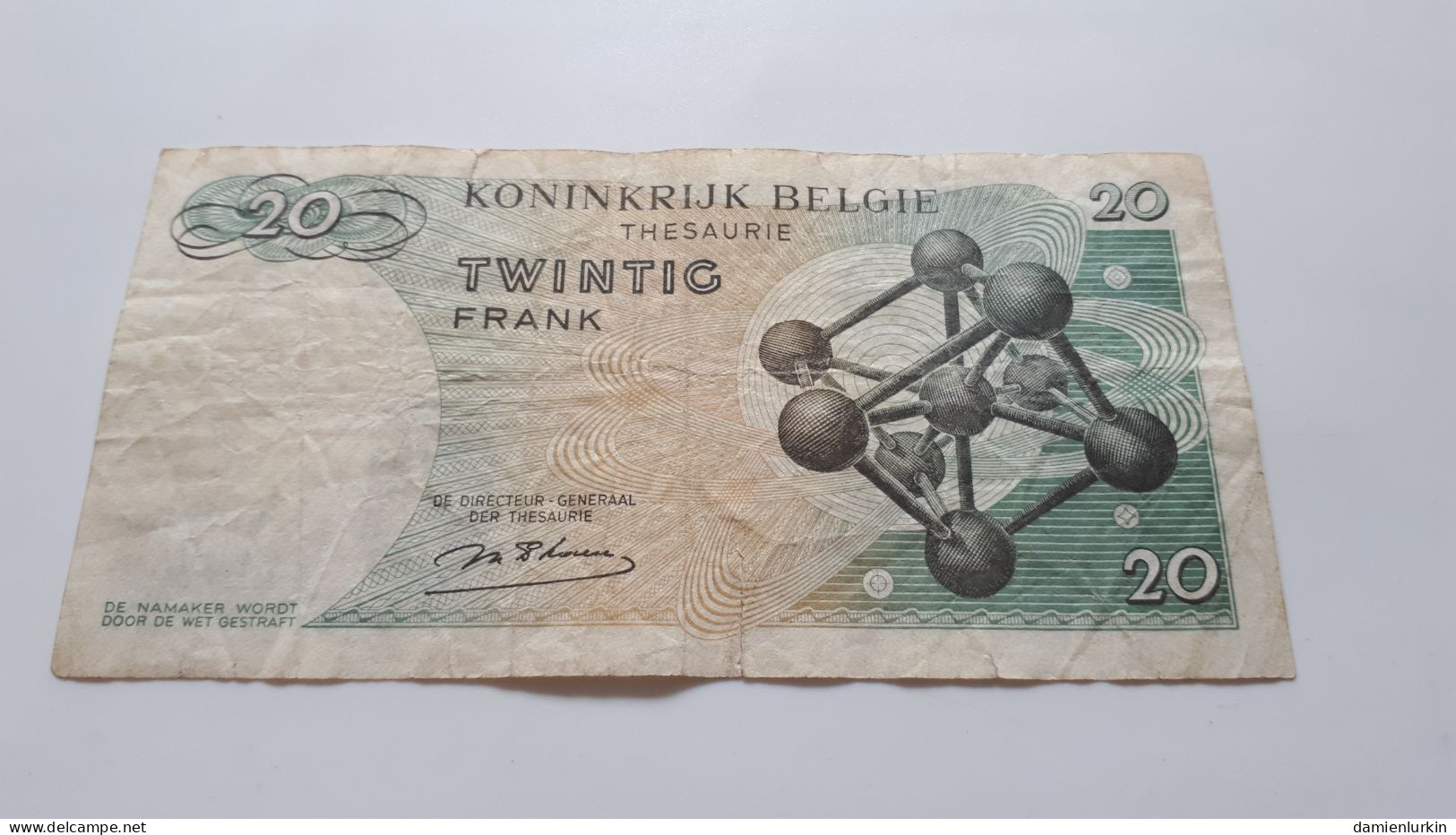 BELGIQUE/BELGIE/BELGIEN/BELGIUM ATOMIUM 20 FRANCS 1964 D'HAESE SERIE 2 U P-138a.1 - 20 Francs